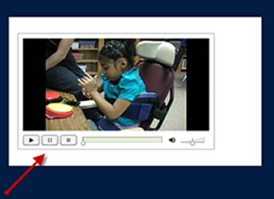 Example of video playback controls